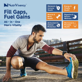 Gummies NutriVivency multivitaminés pour hommes, ingrédients sur l'étiquette