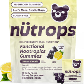 Gummies Nutrops Grüns au citron, paquet de 28 unités