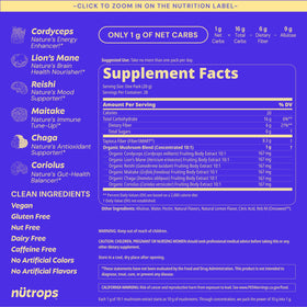 Gummies Nutrops Grüns avec mélange de champignons, vue de côté