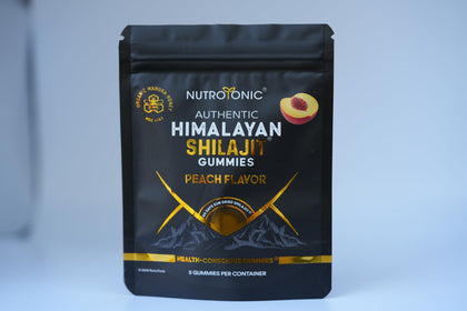 Gummies NutroTonic au Shilajit vue de face avec emballage