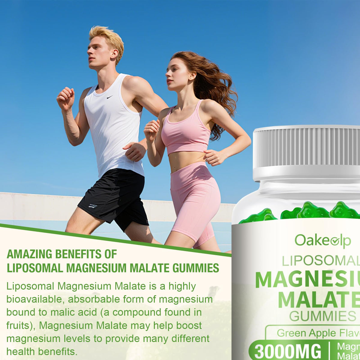 Gummies Oakevlp au magnésium malate, prise en main