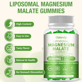 Gummies Oakevlp au magnésium malate, vue de dessus