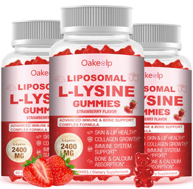 Gummies Oakevlp L-Lysine 2400mg et Vitamine C 1000mg - vue de face