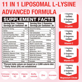 Gummies Oakevlp L-Lysine avec un goût agréable