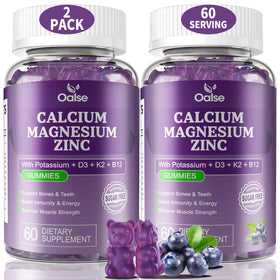 Gummies OALSE Calcium Magnésium Zinc avec Vitamine D3 K2, vue de face