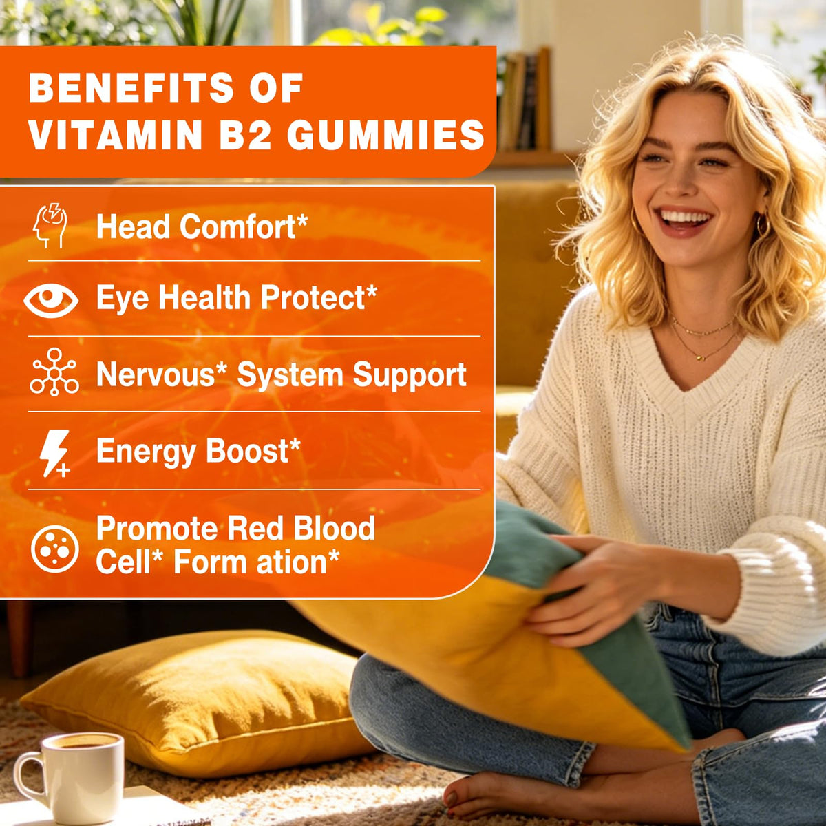 Gummies OALSE de Vitamine B2 400mg avec étiquette visible
