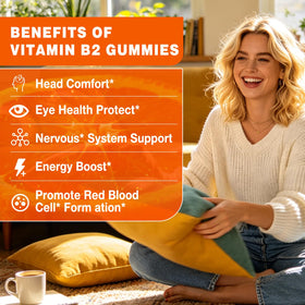 Gummies OALSE de Vitamine B2 400mg avec étiquette visible