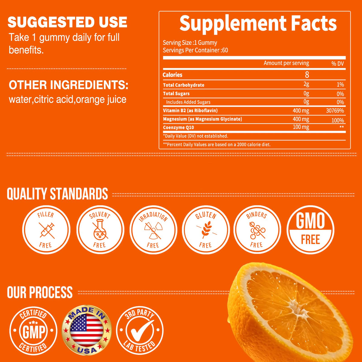 Gummies OALSE de Vitamine B2 dans une main