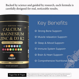 Gummies OASIS FORCE Calcium 1200 mg, exemple de gummy individuel