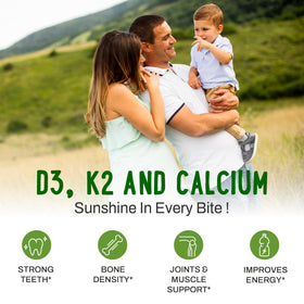 Gummies OH MY CHEWY D3 K2 Calcium 5000 IU avec fruits