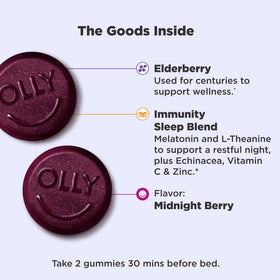 Gummies OLLY de Sommeil daily wellness, prise en main