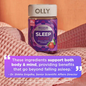 Gummies OLLY Maximum Strength Sleep 10 mg Mélatonine emballage
