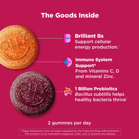 Gummies OLLY Multi + Probiotic avec un goût de mangue, ananas et orange
