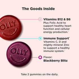 Gummies OLLY Multivitaminé pour Hommes sur fond blanc