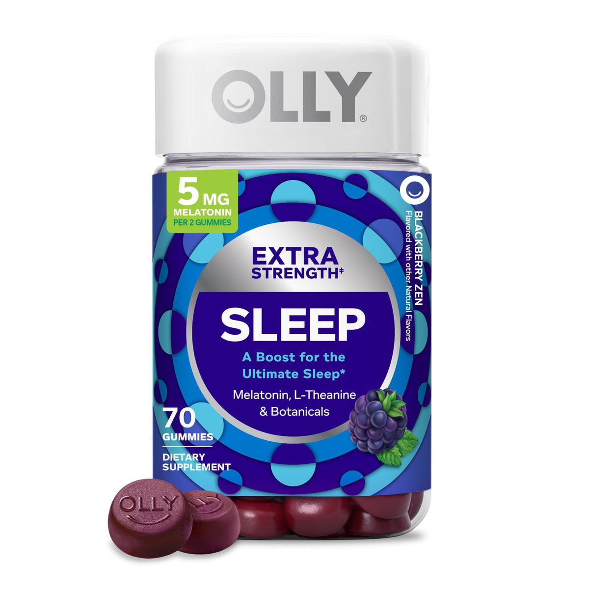 Gummies OLLY Sommeil 70 gummies au goût de mûre