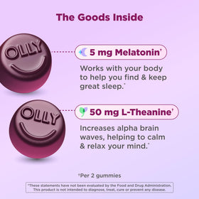Gummies OLLY Sommeil avec des ingrédients naturels