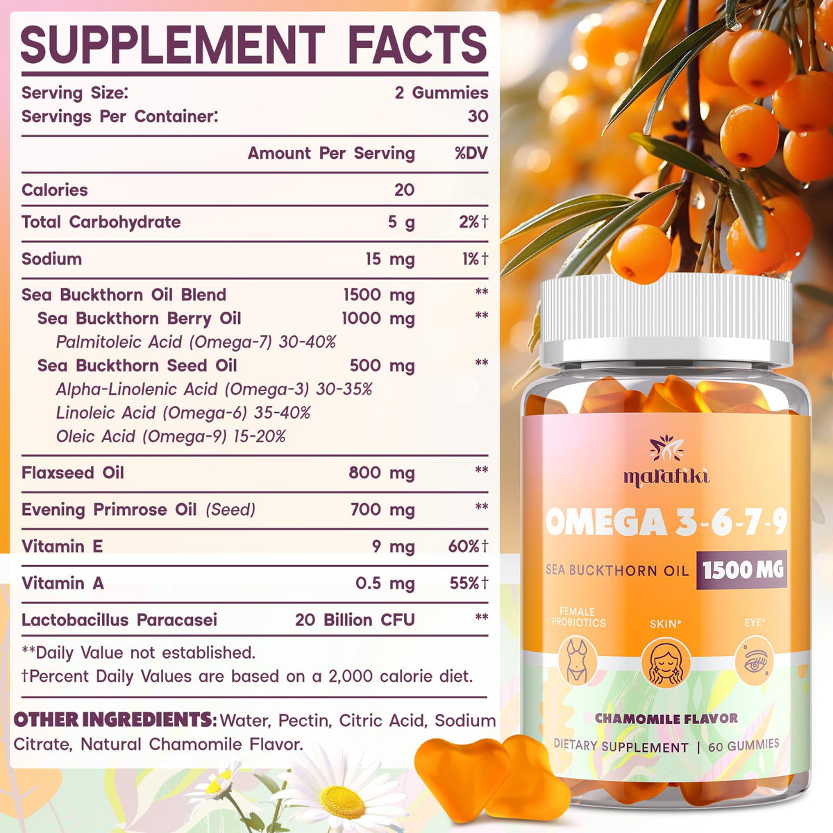Gummies Oméga 3 6 7 9 Marafiki gummies individuelles