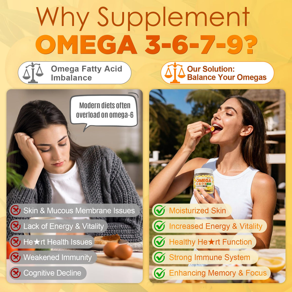 Gummies Omega 3-6-7-9 NEVISS avec fruits et ingrédients naturels