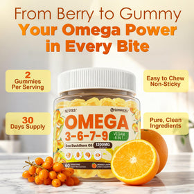 Gummies Omega 3-6-7-9 NEVISS présentation sur table