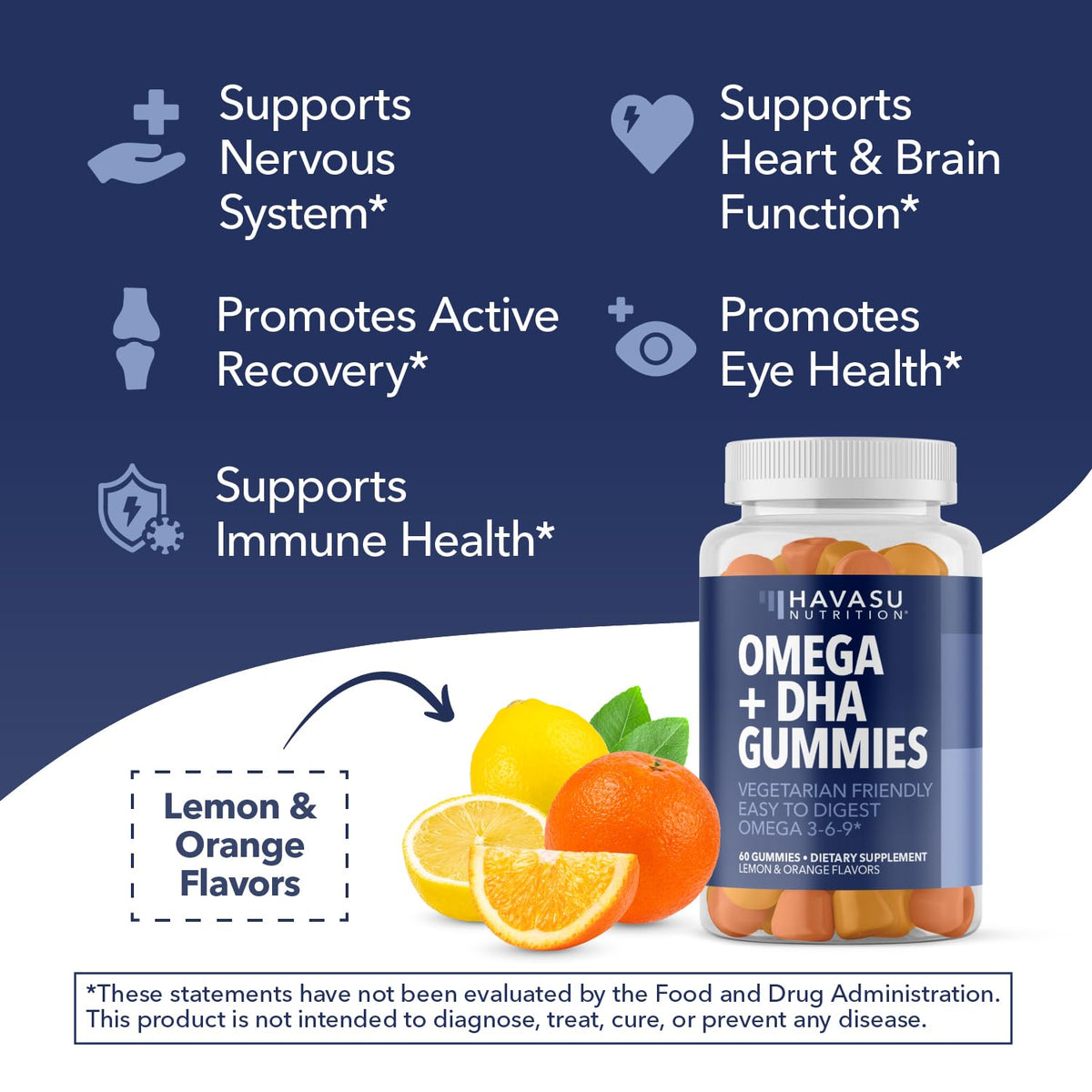Gummies Omega 3 6 9 HAVASU NUTRITION avec fruits