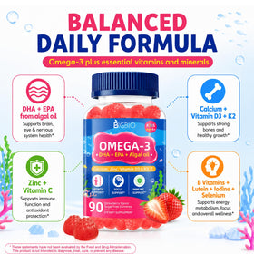 Gummies Oméga 3 BIGBIO avec multivitamines, couleur orange