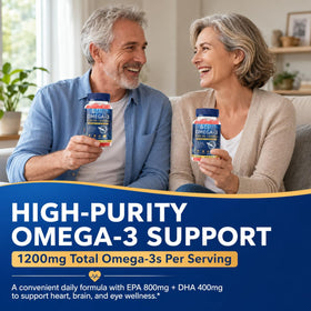 Gummies Omega-3 BIGBIO ouvertes avec gummies visibles