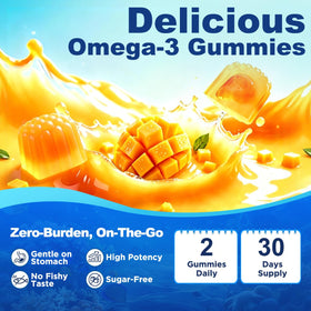 Gummies Omega 3 BSSTABBON dans la main d'un adulte