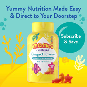 Gummies Omega-3 + Choline de Lil Critters, informations nutritionnelles