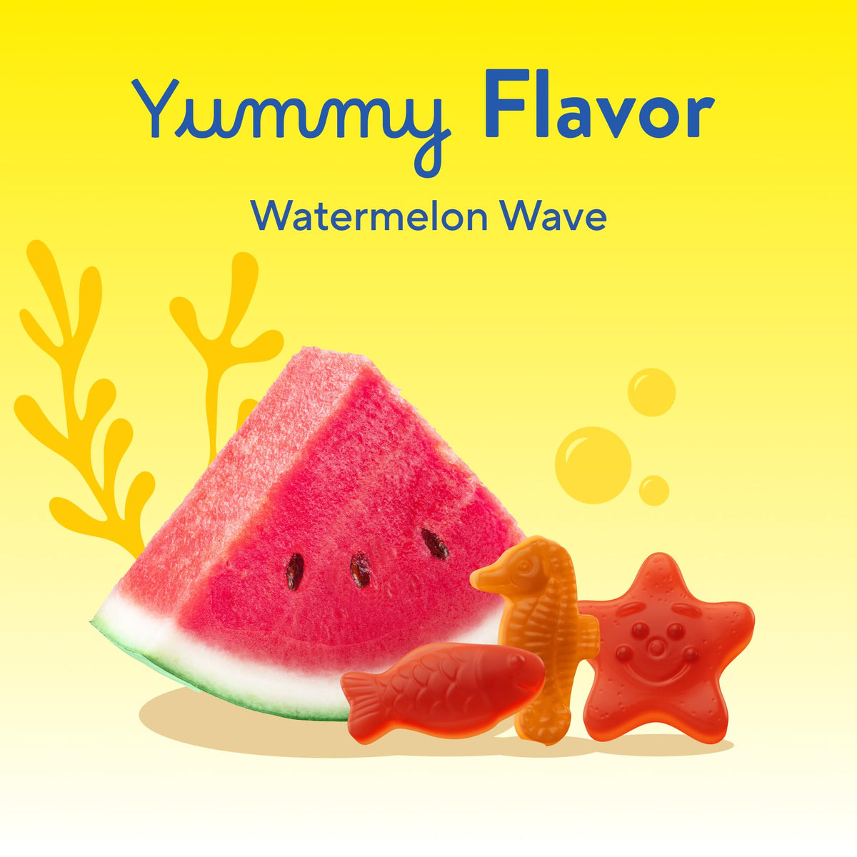 Gummies Omega-3 + Choline de Lil Critters, présentation sur une table