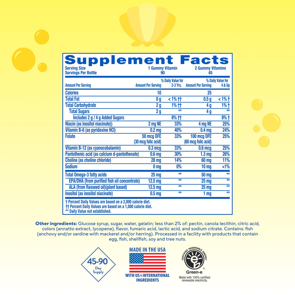 Gummies Omega-3 + Choline de Lil Critters, saveur pastèque, vue de côté