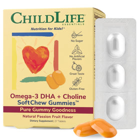 Gummies Omega-3 DHA + Choline CHILDLIFE ESSENTIALS avant