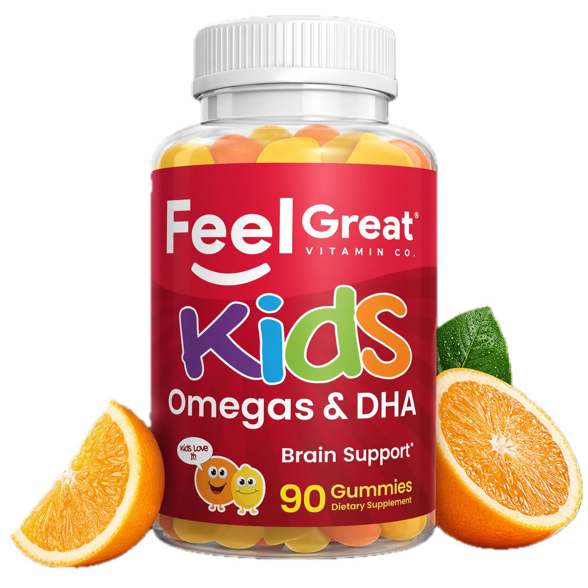 Gummies Omega 3 DHA pour enfants, boîte de 90 unités