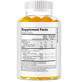 Gummies Omega 3 DHA pour enfants, vue de côté