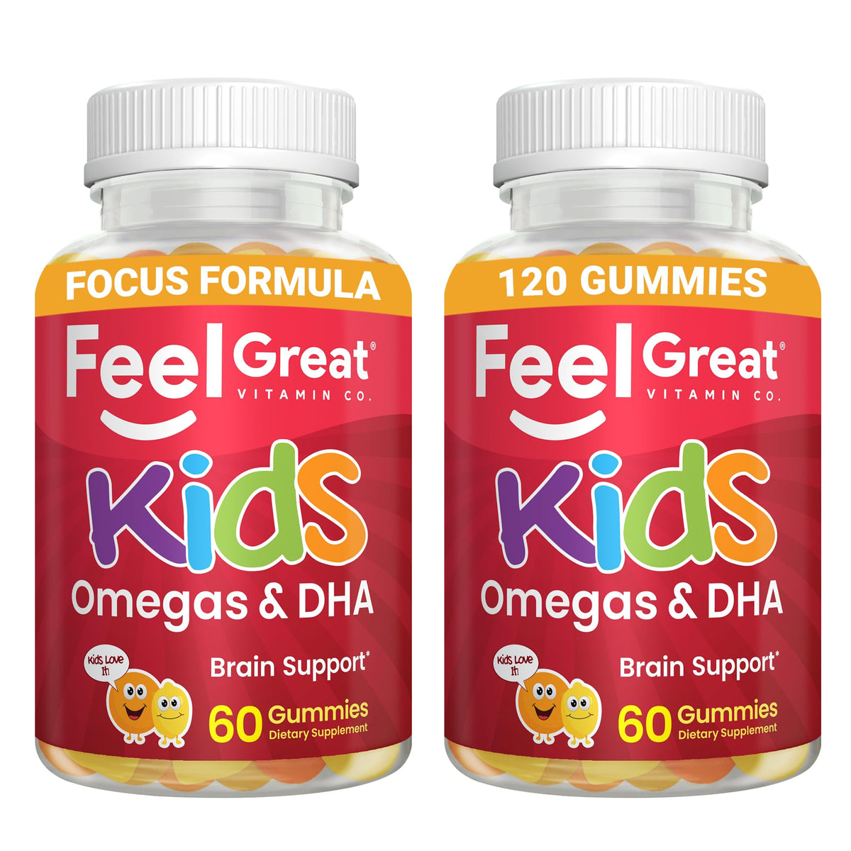 Gummies Omega 3 DHA pour enfants vue de face