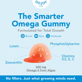 Gummies Omega 3 DHA Végétales GOJOY NATURALS dans une main