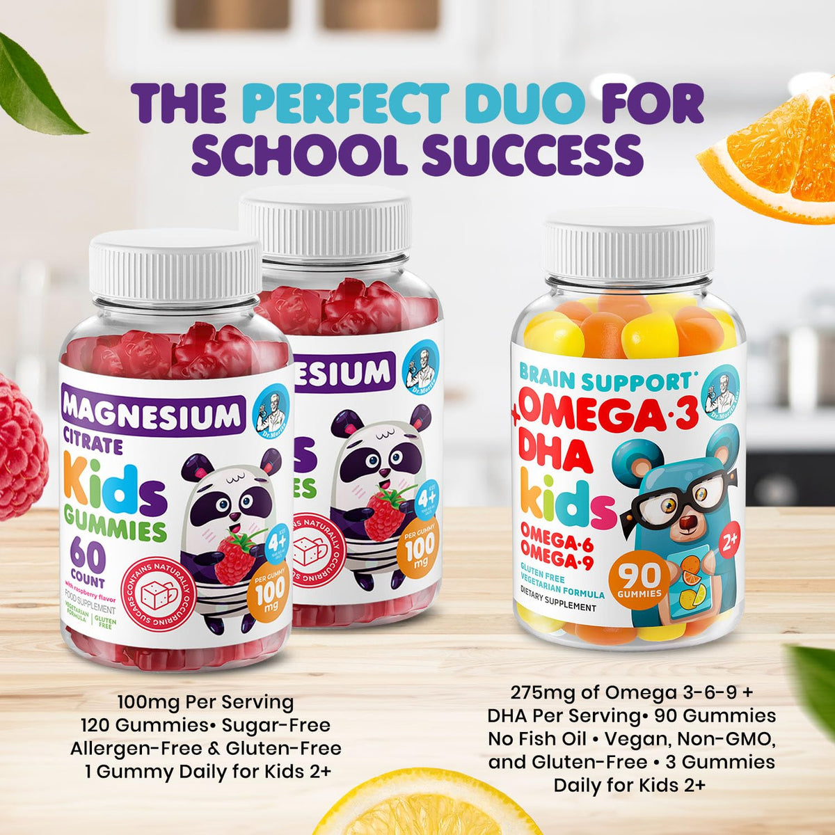 Gummies omega 3 DR. MORITZ pour enfants en boîte de 90 unités