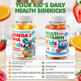 Gummies Omega 3 DR. MORITZ, vue de côté avec gummies visibles