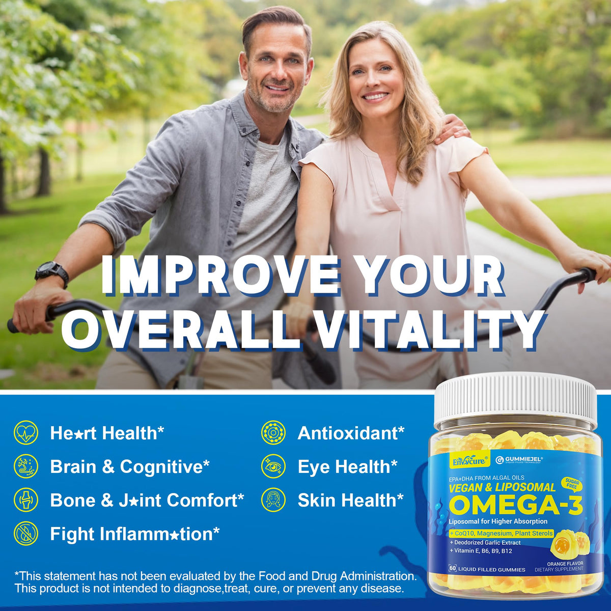 Gummies Omega-3 EnvyCure avec CoQ10, prise en main