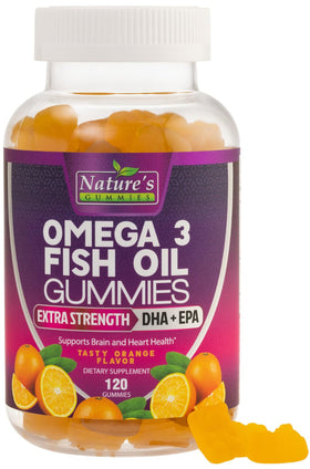 Gummies Omega 3 Extra Fortes Nature's Nutrition vue de face
