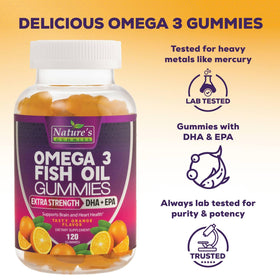 Gummies Omega 3 Extra Fortes sur une table