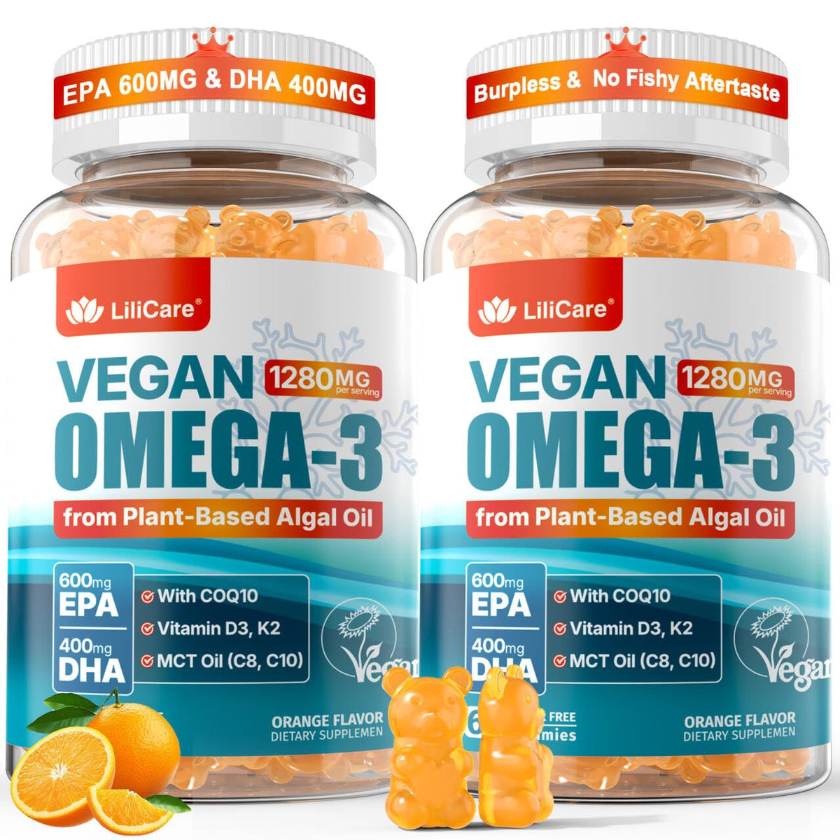 Gummies Omega-3 LILICARE boîtes de 1280mg vue de face