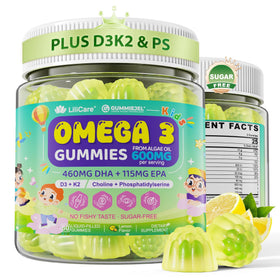 Gummies Omega-3 LILICARE pour enfants, vue avant, goût citron