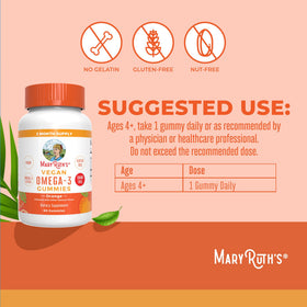 Gummies Omega 3 MARYRUTH'S montrant la taille et la forme des comprimés
