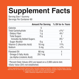 Gummies Omega 3 MARYRUTH'S pour enfants, étiquette avec certification Clean Label