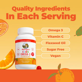 Gummies Omega 3 MARYRUTH'S pour enfants, format pratique