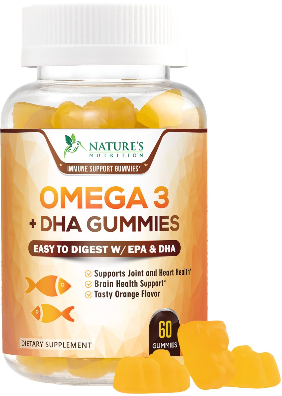 Gummies Omega 3 Nature's Nutrition 60 gélules vue de face
