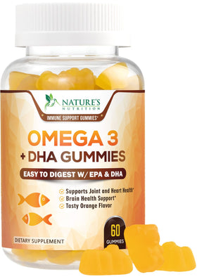 Gummies Omega 3 Nature's Nutrition 60 gélules vue de face