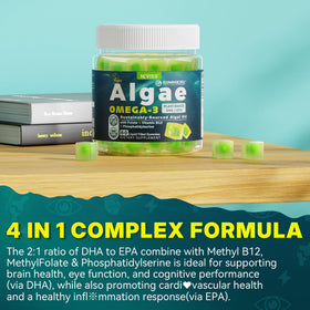 Gummies Omega 3 NEVISS avec une main tenant un gummy