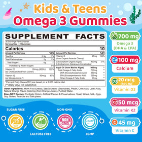 Gummies Omega 3 NEVISS montrant la texture et la couleur orange