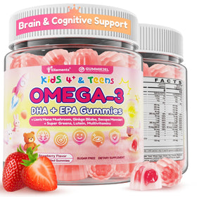 Gummies Omega 3 pour enfants ELLAMENTZ 60ct, vue de face
